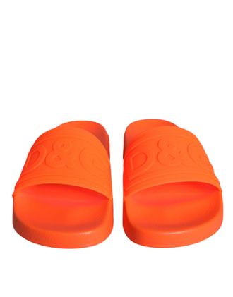 Dolce & Gabbana Rubber Logo Slides - Orange