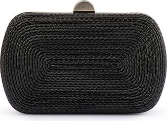 Olga Berg Martina Rope Clutch in Black at Nordstrom
