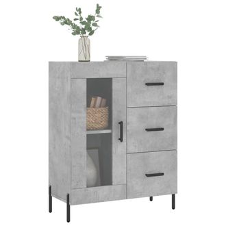 Berkfield Home Sideboard Concrete Grey 69.5x34x90 cm Engineered Wood