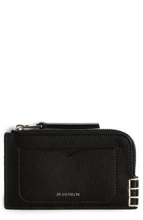 J.W.Anderson Loafer Leather Zip Wallet in Black at Nordstrom