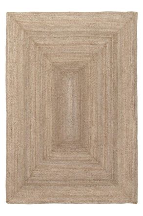 AFK Living Alfombra hecha a mano en yute marr&oacute;n 160 x 230 cm