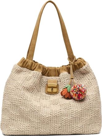 Marc Jacobs Shoulder Bags, female, Beige, Size: ONE SIZE The Summer Woven Cristina Tote