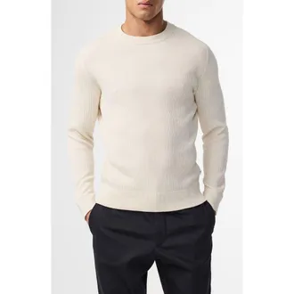 Nn.07 Kaley 6499 Cotton Crewneck Sweater in Ivory at Nordstrom, Size Xx-Large