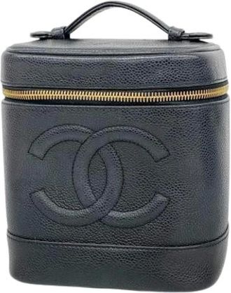 Chanel Pre-owned Handbags, female, Black, Size: ONE SIZE Pre-owned Leather Handbag