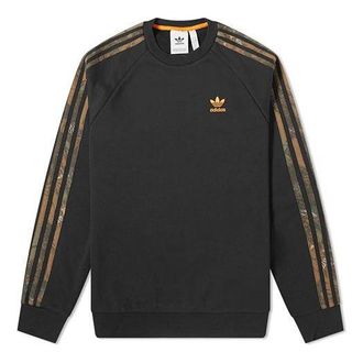 adidas originals Casual Sports Round Neck Pullover Black GD5947