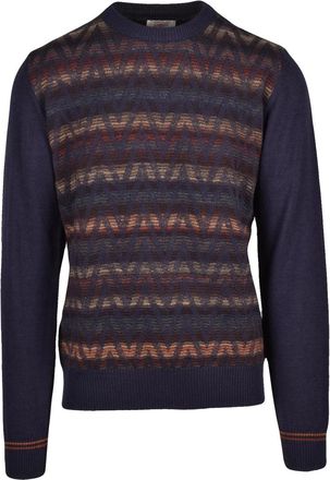 Bob Multicolor Zigzag Wool-Blend Crewneck Sweater