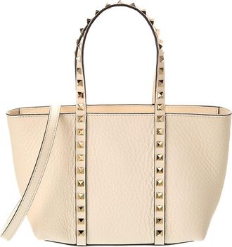 Valentino Rockstud Grainy Leather Tote