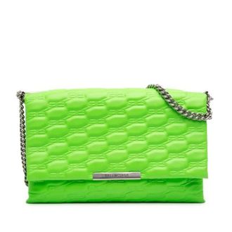 Balenciaga Pre-owned Clutches, female, Green, Size: ONE SIZE Pre-owned Leather Clutch