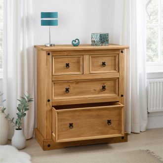 Seconique Corona 2+2 Drawer Chest in Natural