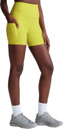 Beyond Yoga Spacedye Keep Pace High Waist Pocket Short In Yellow