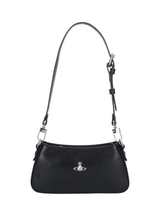 Vivienne Westwood Black Tasha Structured Leather Shoulder Bag