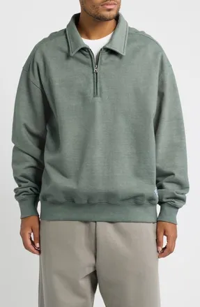 Alpha Industries Quarter Zip Sweatshirt in Deep Forest at Nordstrom, Size Xx-Large
