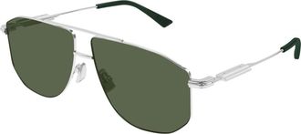 Bottega Veneta Aviator Zonnebril - unisex - Zonnebrillen - Grijs - 59 MM - Accessoires