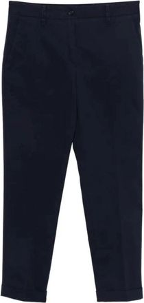 Aspesi Pantalones Chinos de Algod&oacute;n Sastre - Trousers - Mujer - Azul - XS