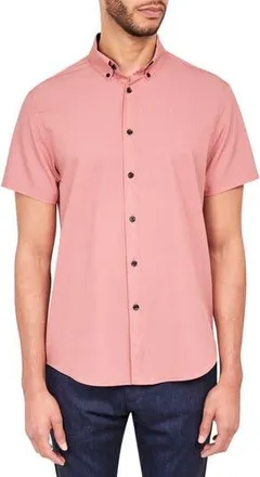 Brooklyn Brigade Wavy Geo Performance Button-Down Shirt in Orange at Nordstrom Rack, Size Xx-Large