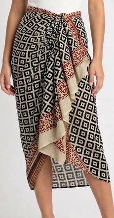 Guadalupe Design Ashi Ii Pareo Skirt In Black