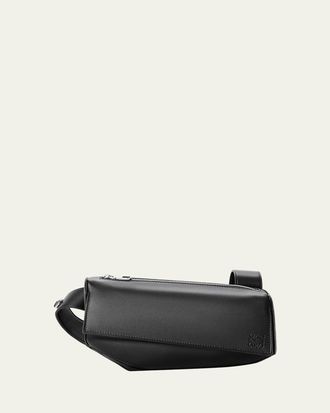 Loewe Mens Puzzle Featherlight Leather Crossbody Bag