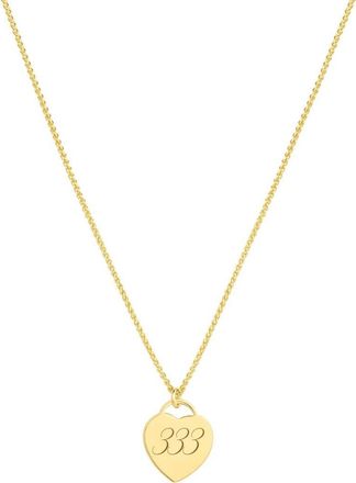 Set & Stones Alice Angel Numbers Necklace in Gold /333 at Nordstrom, Size 18