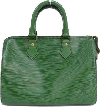Louis Vuitton Green Leather Boston Bag (Pre-Owned)