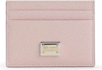 Dolce & Gabbana Wallets & Cardholders, female, Pink, Size: ONE SIZE Calfskin Card Holder