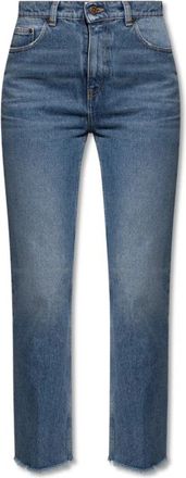 Golden Goose High-Rise Cropped Flare Jeans - Dames - Regular Fit Jeans - Blauw - W25 - Katoen - Jeans