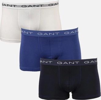 GANT Mens GANT 3-Pack Boxer Trunks, Evening Blue - Black/White - Size: 32/30/31