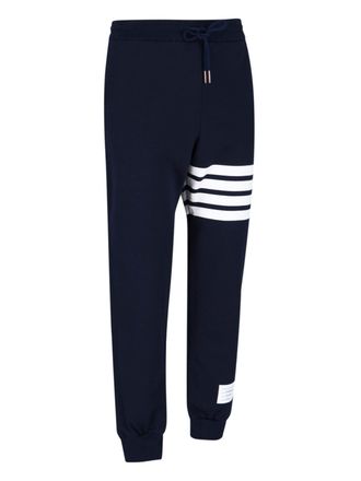 Thom Browne Striped Cotton Jersey Joggers - Navy