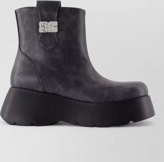 Ganni leather kat low ankle boots