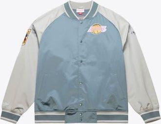 Mitchell & Ness Mens Mitchell & Ness Blue/Silver Los Angeles Lakers Thunderstorm Lightweight Satin Full-Snap Jacket at Nordstrom, Size X-Large