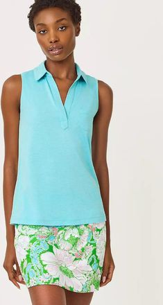 Lilly Pulitzer UPF 50+ Dune Sleeveless Polo