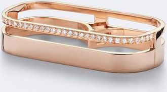 Repossi Berbere 18kt rose gold double ring with diamonds