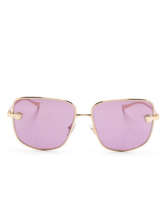Versace square-frame sunglasses - women - Metal - 58 - Gold