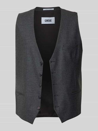 Cinque Weste mit V-Ausschnitt und Knopfleiste Modell Totti in Anthrazit, Gr&ouml;&szlig;e 44