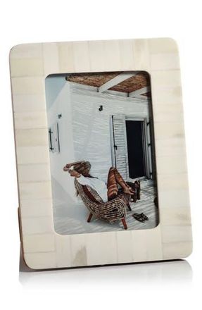 Zodax Bone Inlay Photo Frame in White at Nordstrom Rack
