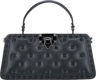 Valentino Garavani Rockstud Crossbody Tas - Dames - Handtassen - Zwart - ONE Size - Katoen - Tassen