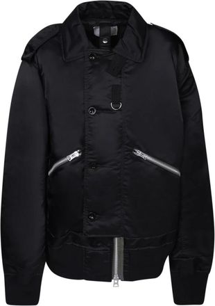 sacai Zwarte Nylon Jas Aw 23 - Heren - Zomerjassen - Zwart - S - Nylon - Jassen