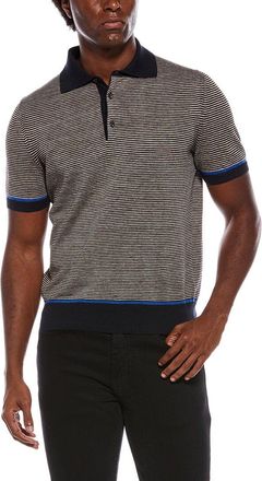 Isaia Linen-Blend Knit Polo Shirt