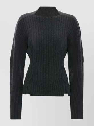 Victoria Beckham ribbed merino wool cashmere high neck jumper
