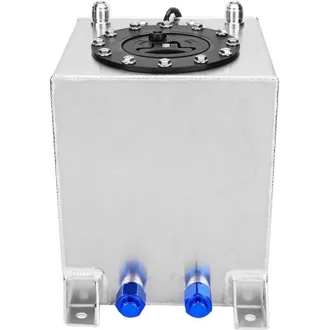 OEM Tanque De Combustible Universal De Aluminio Pulido De 9,5 Litros (2,5 Galones) Para Carreras, Uso En Carretera Y Drifting, Con Sensor De Nivel Platead