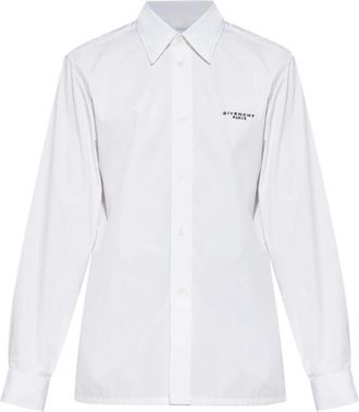 Givenchy Shirts - Heren - Zakelijke Overhemden - Wit - L - Nylon - Overhemden