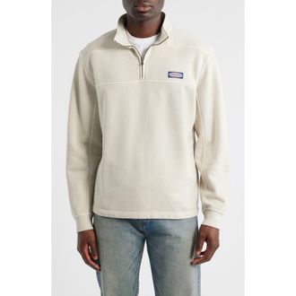 Vineyard Vines Shep Shirt Quarter Zip Pullover in Stone at Nordstrom, Size Xx-Large