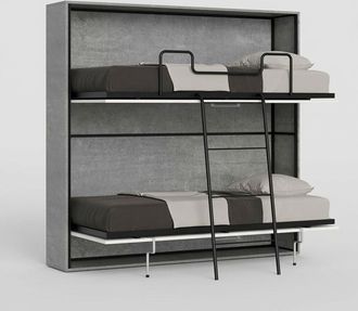 Itamoby Litera Abatible Con Colch&oacute;n Gris 85x185cm Kando 2mcm
