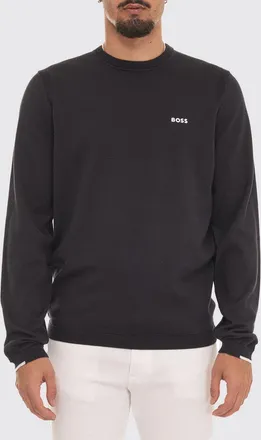 HUGO BOSS Maglione in cotone con logo stampato