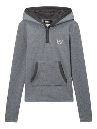 Mini Cream striped hoodie - women - Polyester/Viscose/Spandex/Elastane - S - Grey