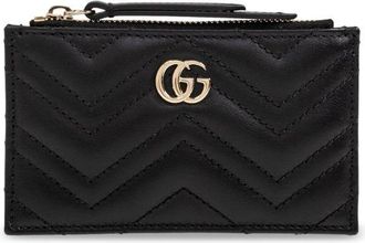 Gucci GG Marmont key case - women - Calf Leather - One Size - Black