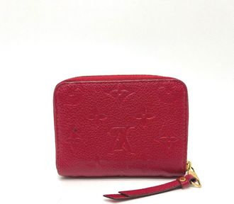 Louis Vuitton Monogram Empreinte Red Color Monogram Empreinte Coin Purse/Coin Case (Pre-Owned)