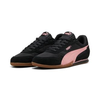 Puma Sneaker PUMA BELLA DONNA NYLON, Damen, Gr. 37,5, puma schwarz, rosy outlook, Leder, Synthetik, colorblocking, Schuhe Sneaker, Low-Profile-Sohle, leich