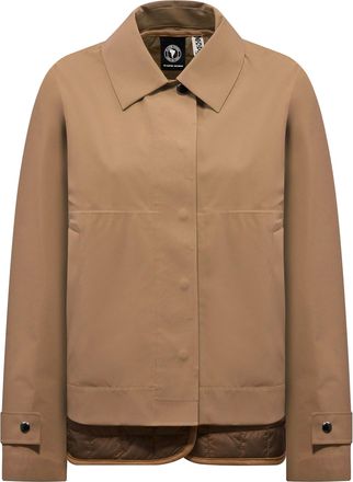 CAPE HORN Structured Brown Jacket with Classic Collar and Concealed Buttons