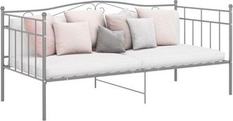 vidaXL Telaio Divano Letto Grigio in Metallo 90x200 cm - Vidaxl