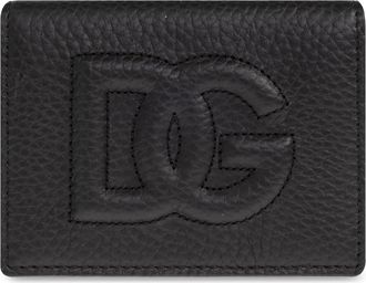 Dolce & Gabbana Kaarthouder met logo - Heren - Portefeuilles - Zwart - ONE Size - Leer - Accessoires